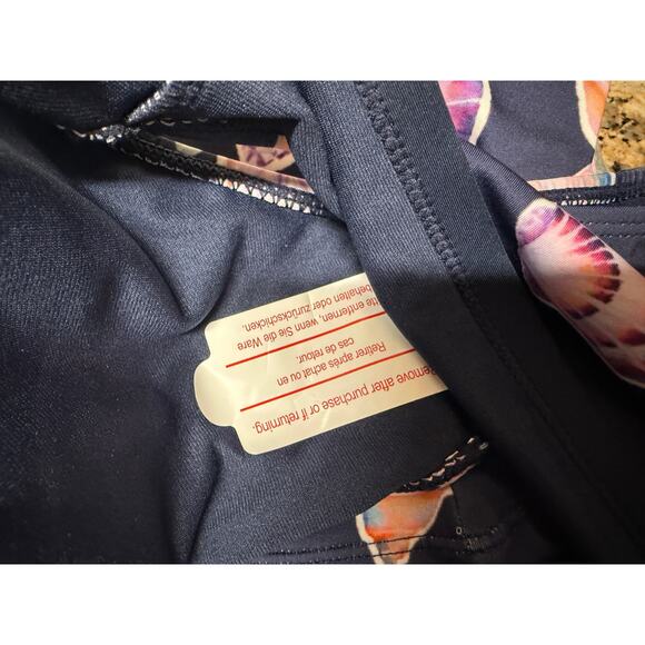 Lands' End Girls' Swimwear UPF 50 Tankini Top & Bikini Bottom Swim Set, Navy XL - Picture 6 of 6